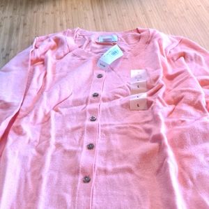 Light pink long sleeve cardigan
